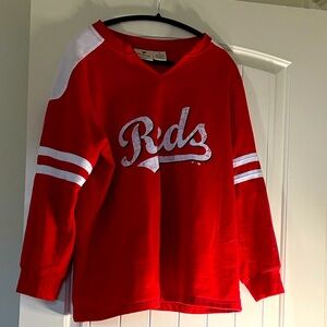Fanatics Cincinnati Reds Red and White Long Sleeve Tee